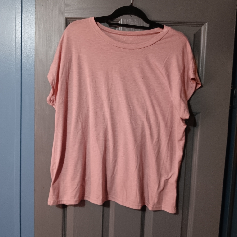 Women's Relaxed Pink Short Sleeve Top